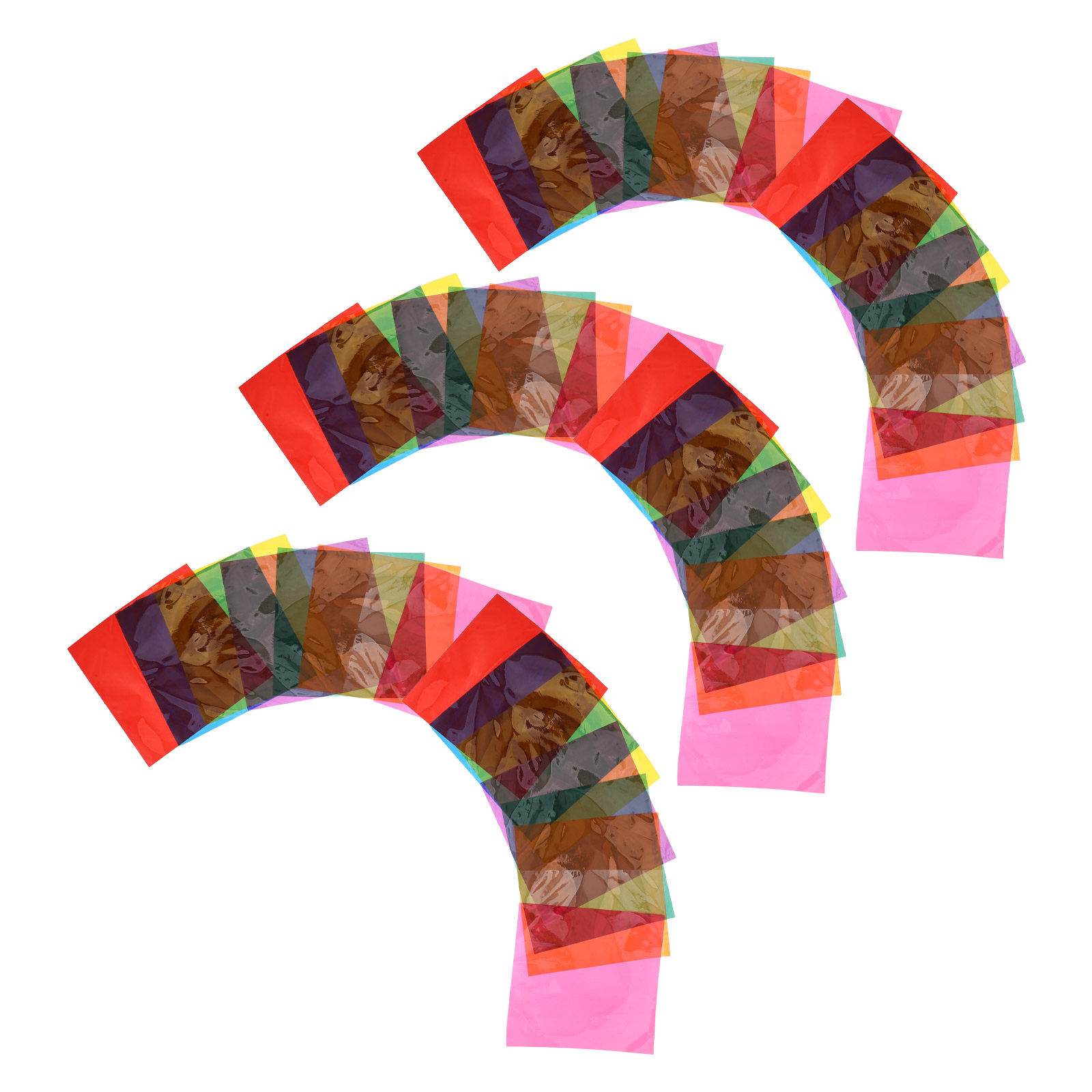 Embellish Craft - 90Pcs Colored Cellophane Paper Sheets Light