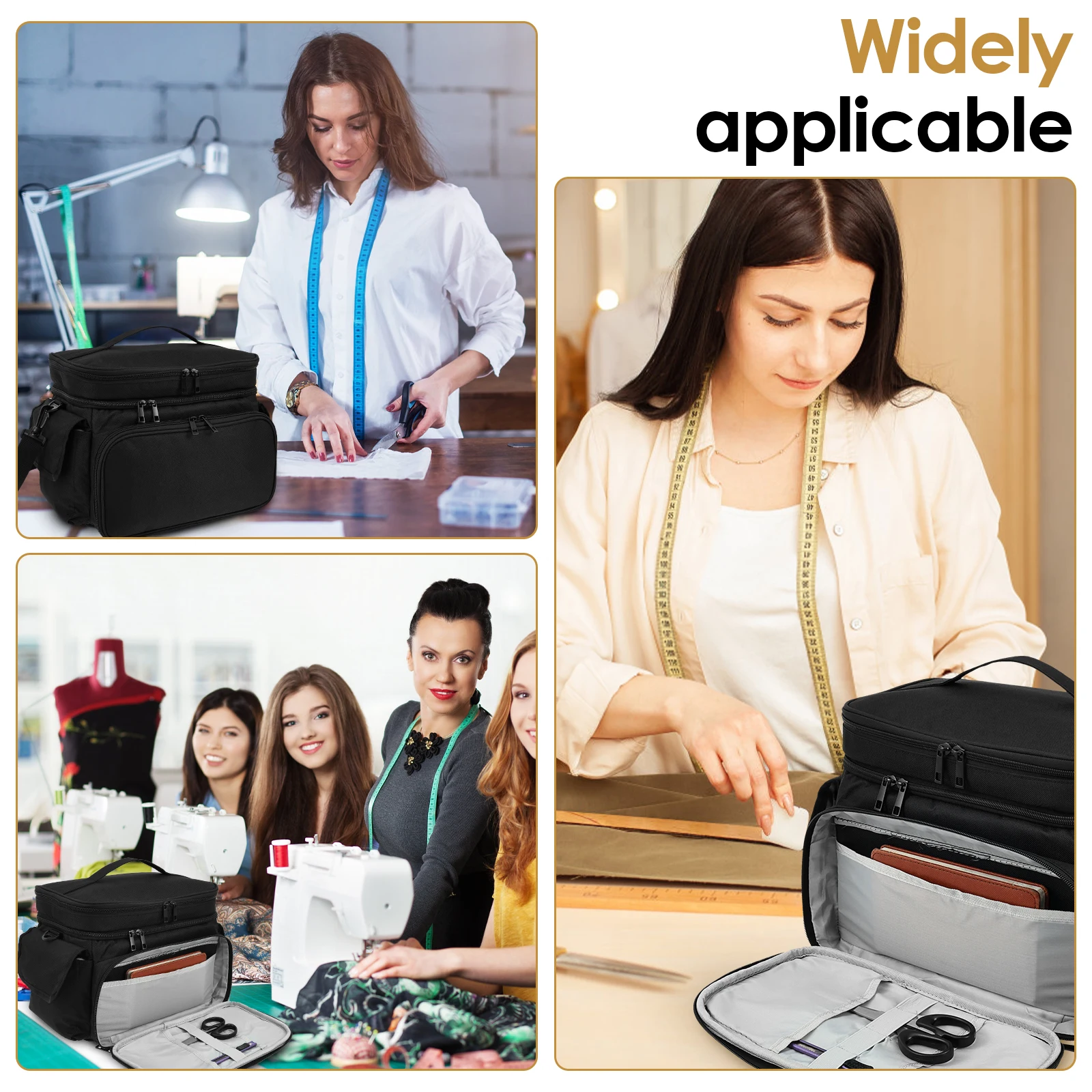Large Sewing Bag Wool Knitting - огляд і ціна Craft Embellishment Storage