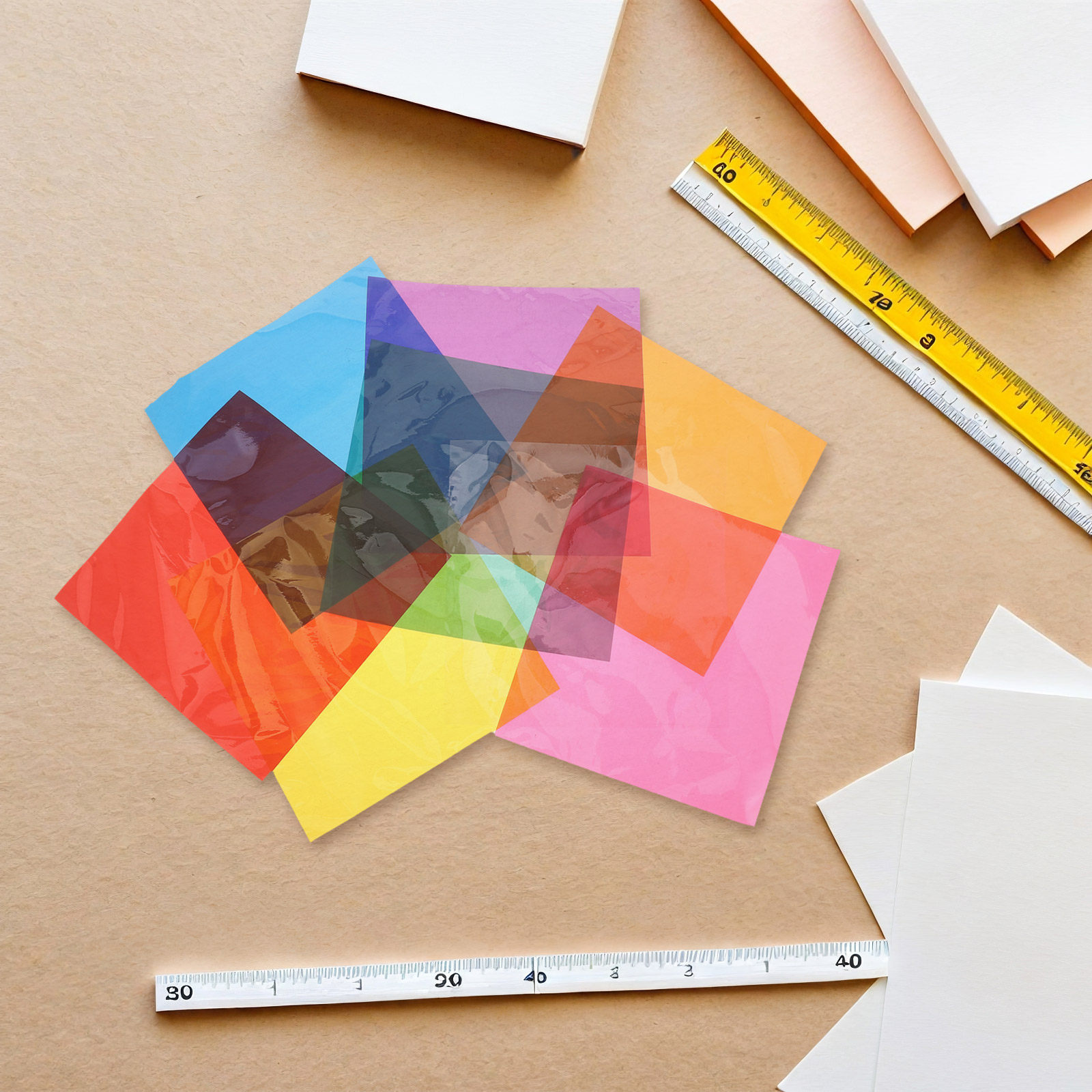 90Pcs Colored Cellophane Paper - огляд і ціна Embellish Craft