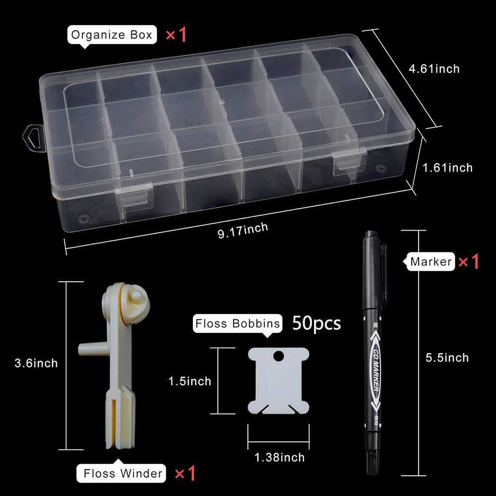 Embroidery Floss Organizer 18  - огляд і ціна Craft Embellishment Storage