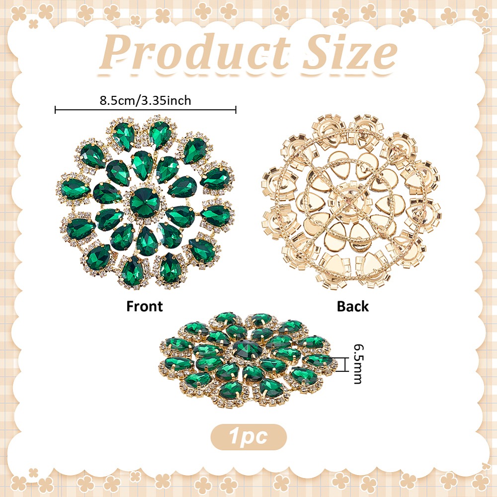 Brass Rhinestone Applique Roun - огляд і ціна Sew On Rhinestone