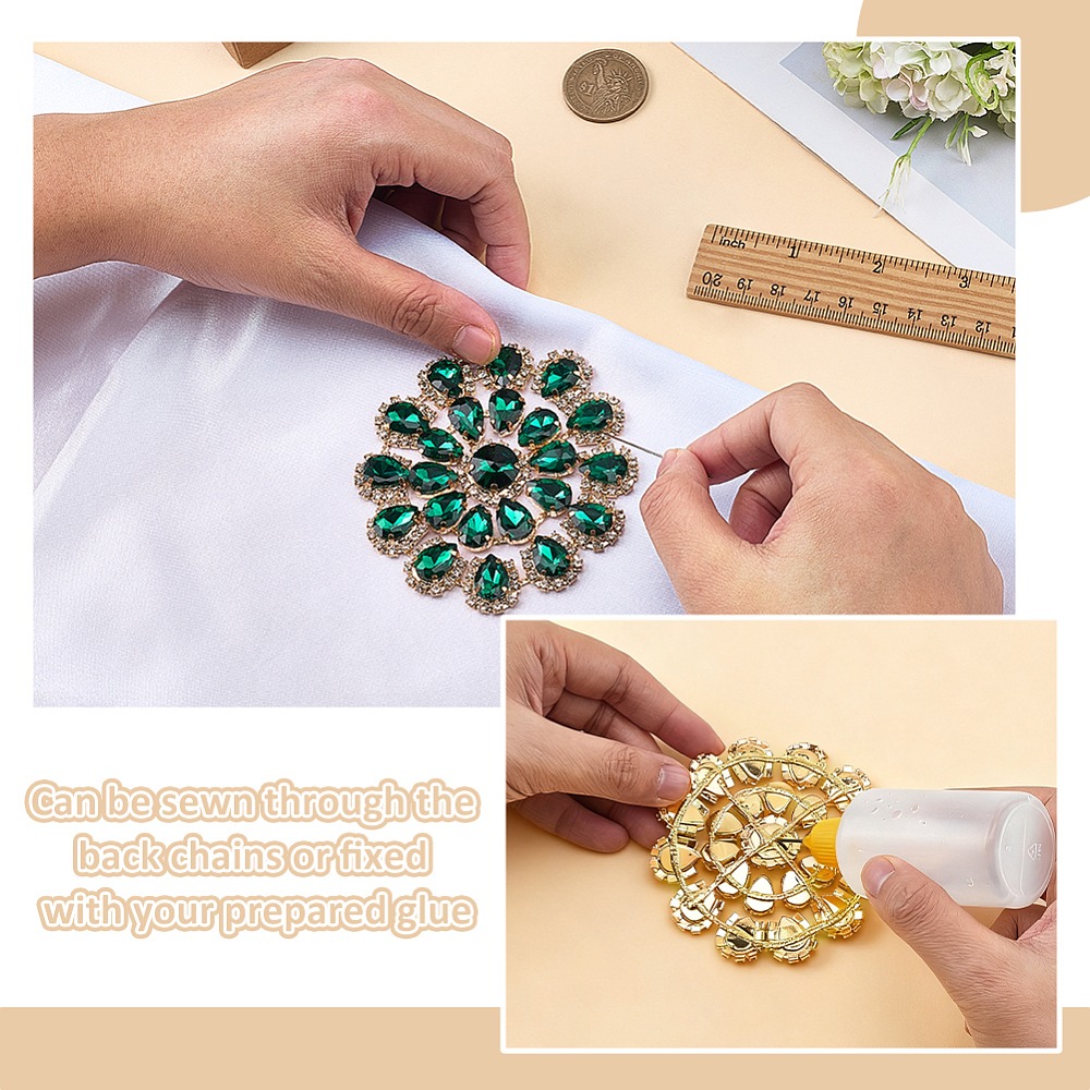 Brass Rhinestone Applique Roun - огляд і ціна Sew On Rhinestone