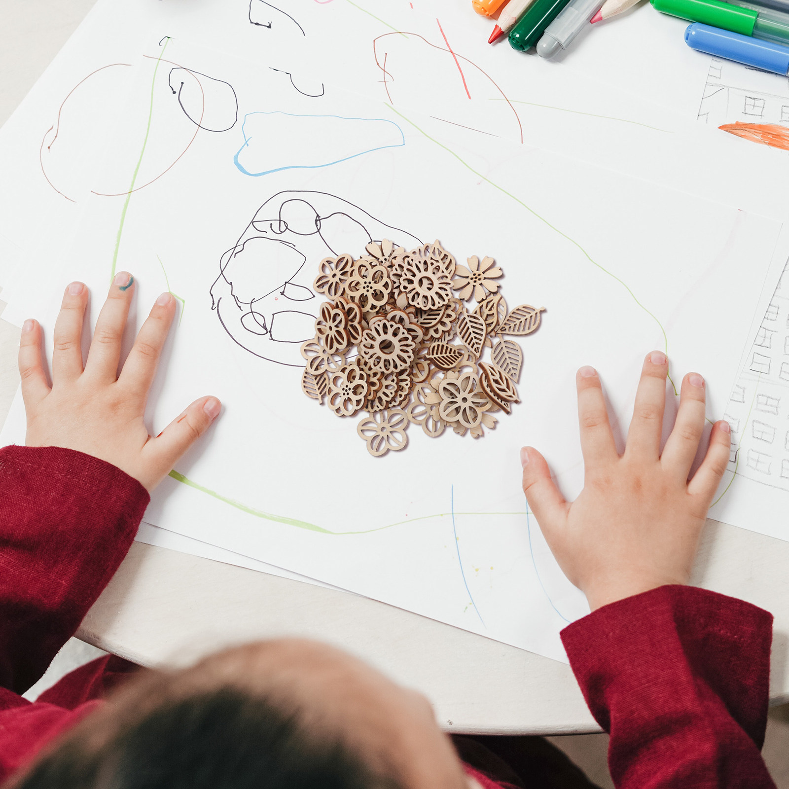 's Wooden Flower Cutouts Leaf  - огляд і ціна Embellish Craft