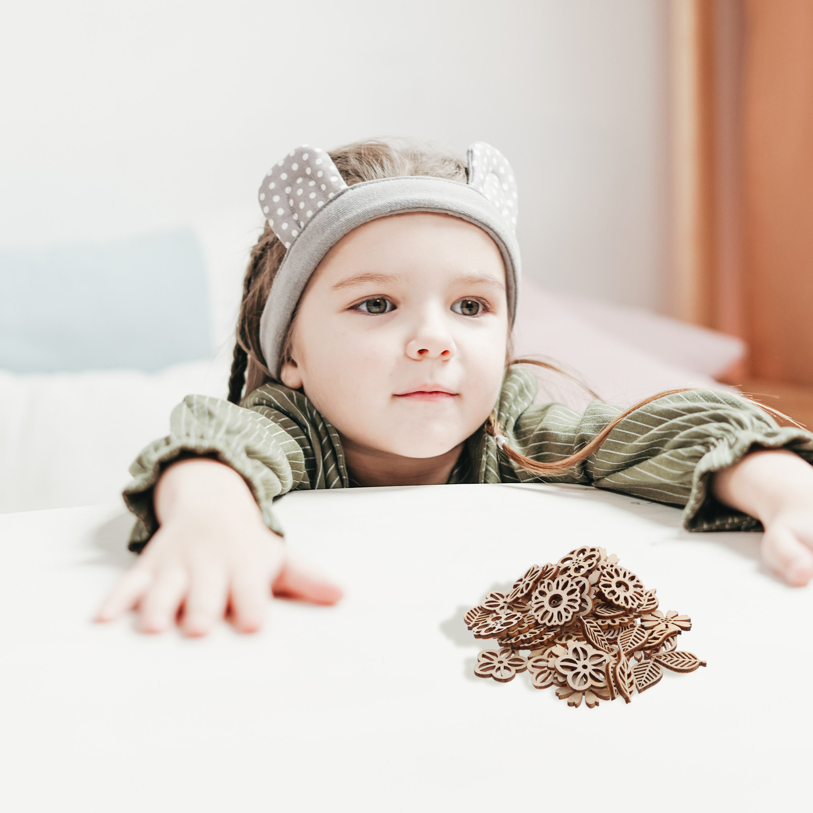's Wooden Flower Cutouts Leaf  - огляд і ціна Embellish Craft