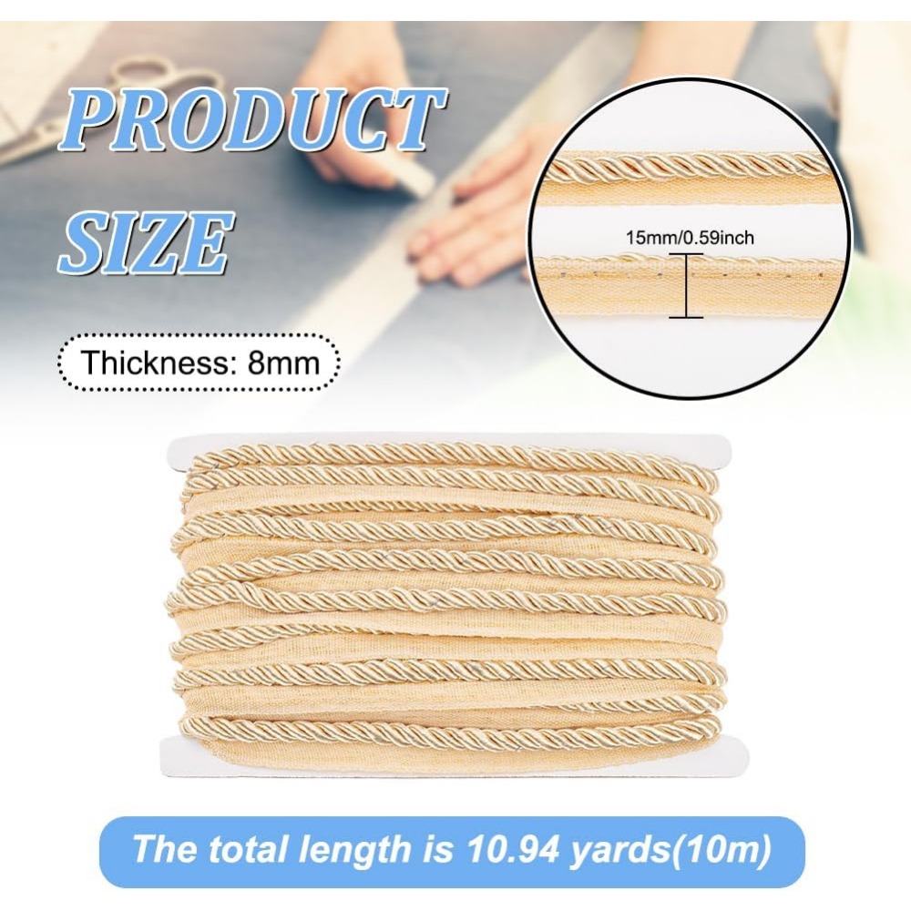 11 Yards Twisted Lip Cord Trim - огляд і ціна Cord Trim Twisted