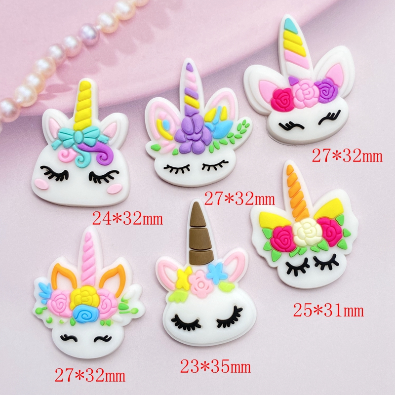 12pcs Cute Mini Unicorn head P - огляд і ціна Embellishment Glue Craft